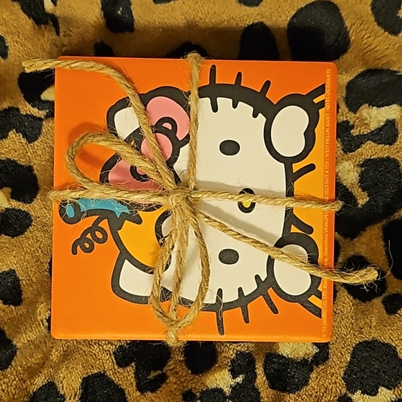 Hello Kitty Other - 🎉HP🎉 Hello Kitty Ceramic Coaster Set (4)